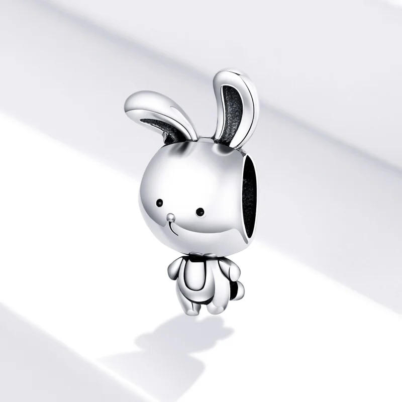 (image for) Pandora Style Silver Cute Bunny Charm - SCC1517 - View 2