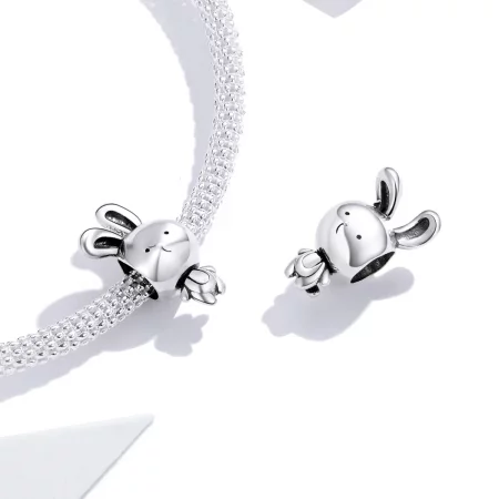 Pandora Style Silver Cute Bunny Charm - SCC1517