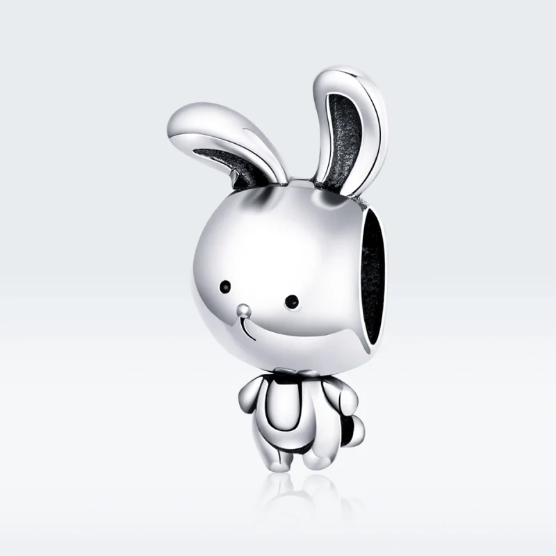 (image for) Pandora Style Silver Cute Bunny Charm - SCC1517 - View 5