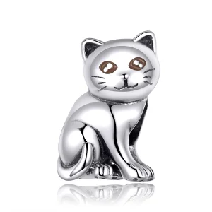 (image for) Pandora Style Silver Cute Cat Charm - SCC1305