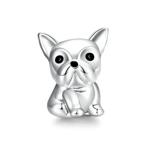 (image for) Pandora Style Silver Cute Frenchie Bulldog Charm - SCC1599