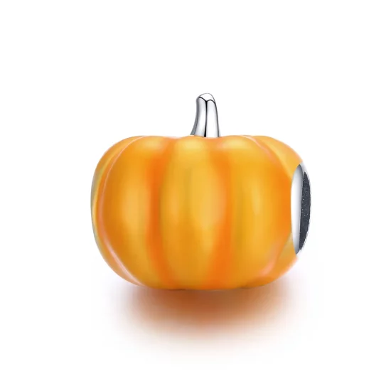 Pandora Style Silver Cute Pumpkin Charm - BSC333