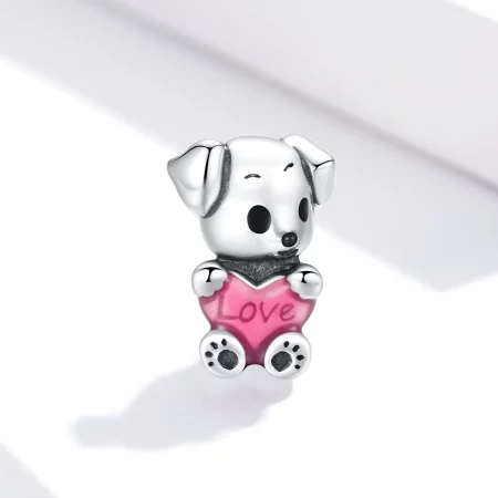 Pandora Style Silver Cute Puppy Charm - SCC1677