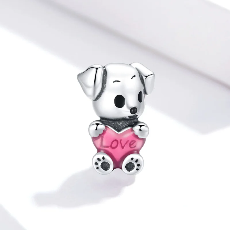 (image for) Pandora Style Silver Cute Puppy Charm - SCC1677 - View 2