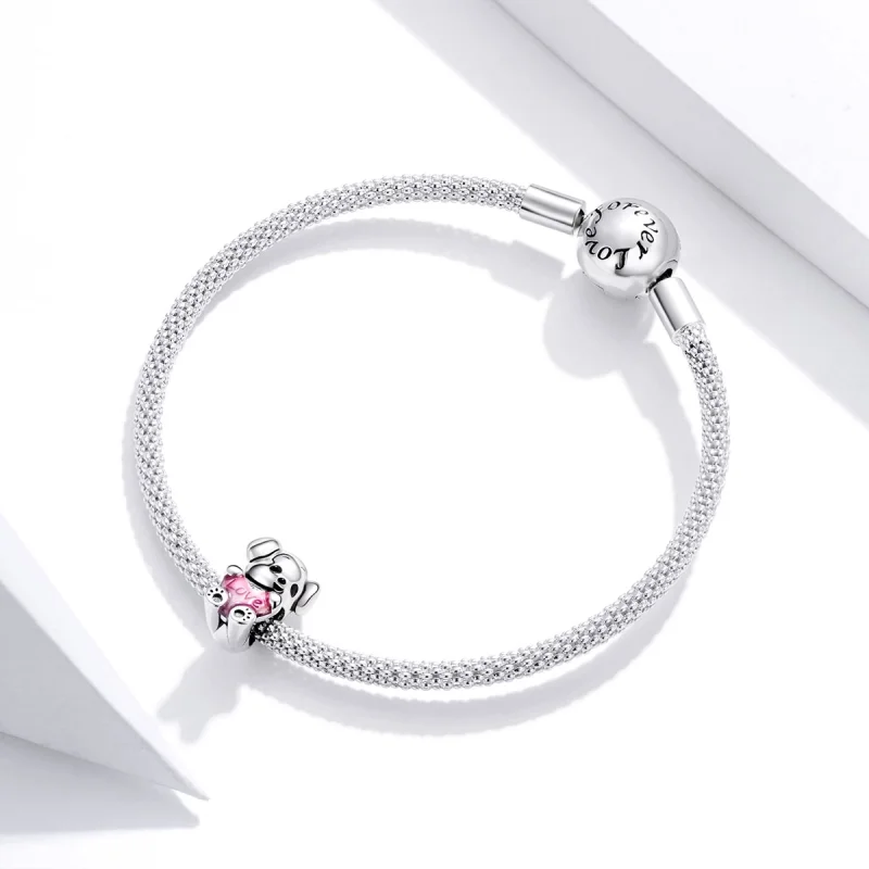 (image for) Pandora Style Silver Cute Puppy Charm - SCC1677 - View 3