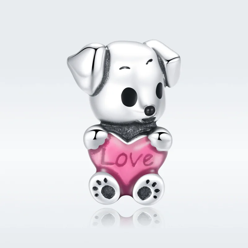 (image for) Pandora Style Silver Cute Puppy Charm - SCC1677 - View 5