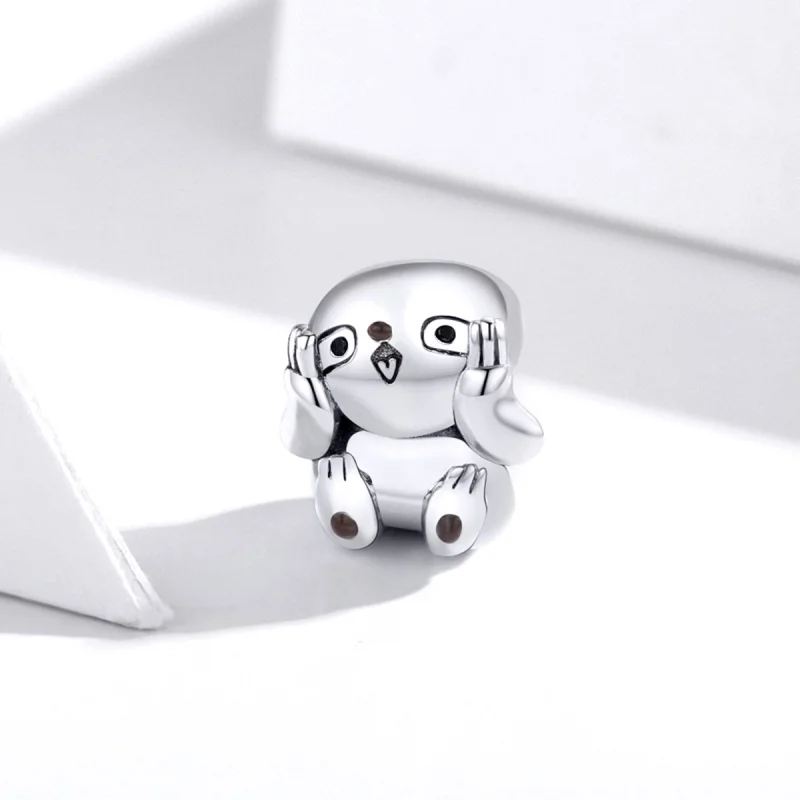 (image for) Pandora Style Silver Cute Sloth Charm - SCC1698 - View 2
