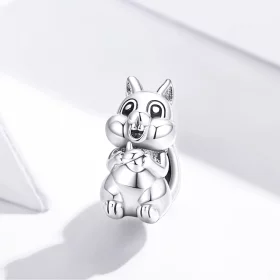 Pandora Style Silver Cute Squirrel Charm - BSC338