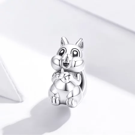 Pandora Style Silver Cute Squirrel Charm - BSC338
