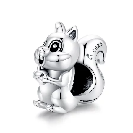 Pandora Style Silver Cute Squirrel Charm - BSC338