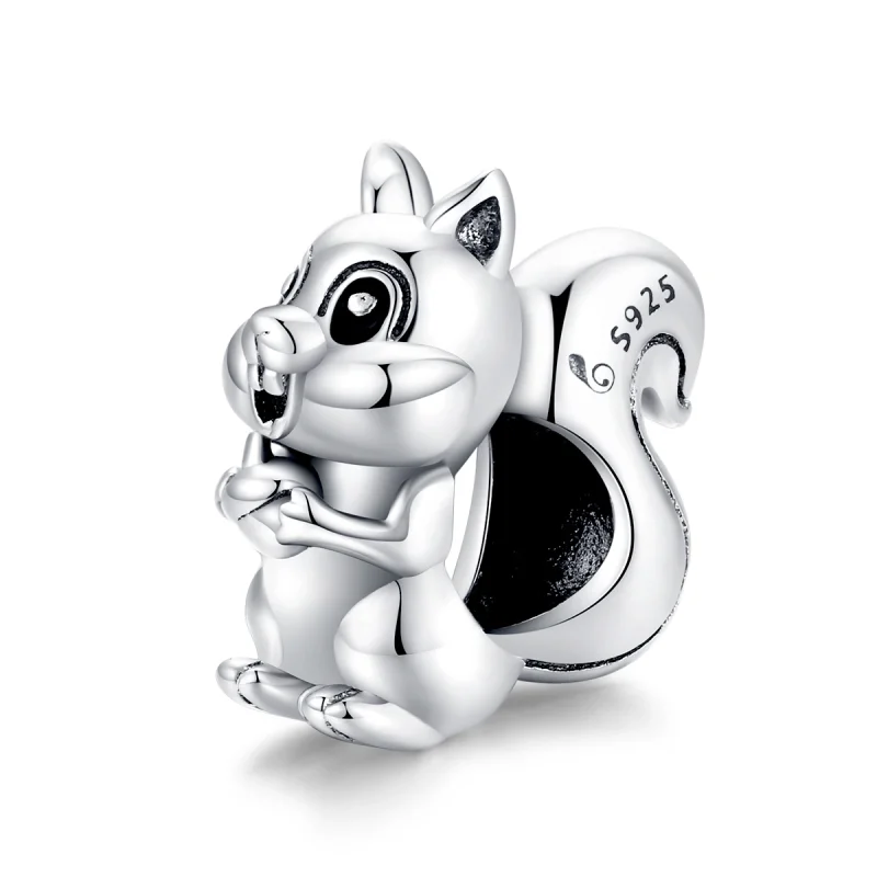 (image for) Pandora Style Silver Cute Squirrel Charm - BSC338 - Product Image