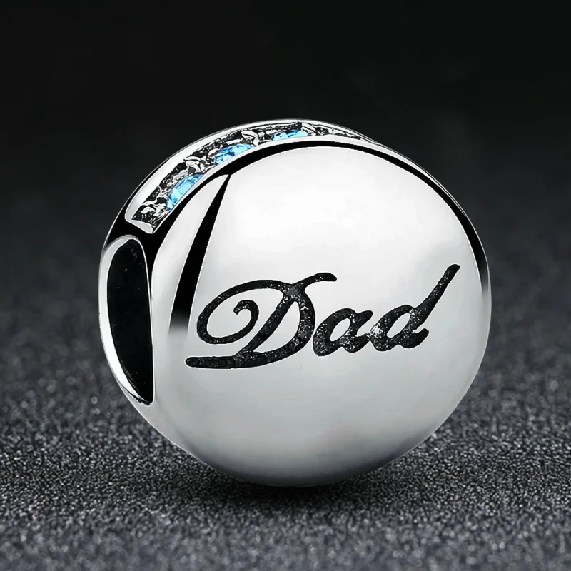 (image for) Pandora Style Silver Dad Charm - SCC006 - View 3