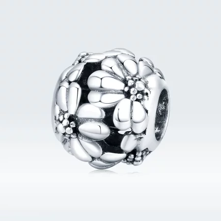 Pandora Style Silver Daisy Charm - SCC1487