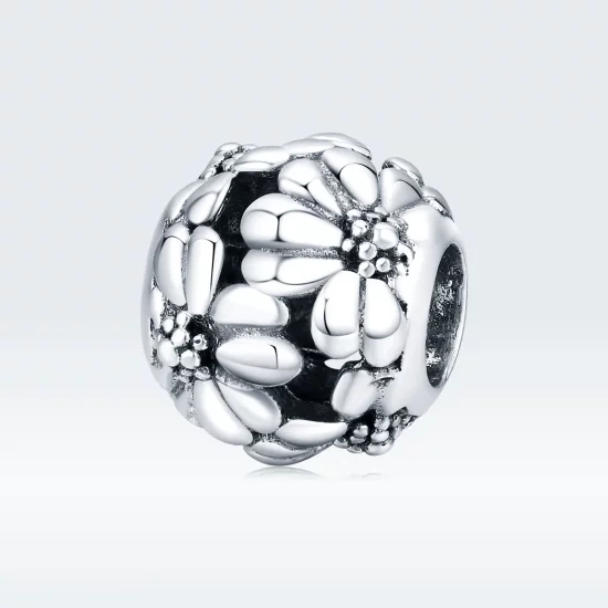 Pandora Style Silver Daisy Charm - SCC1487