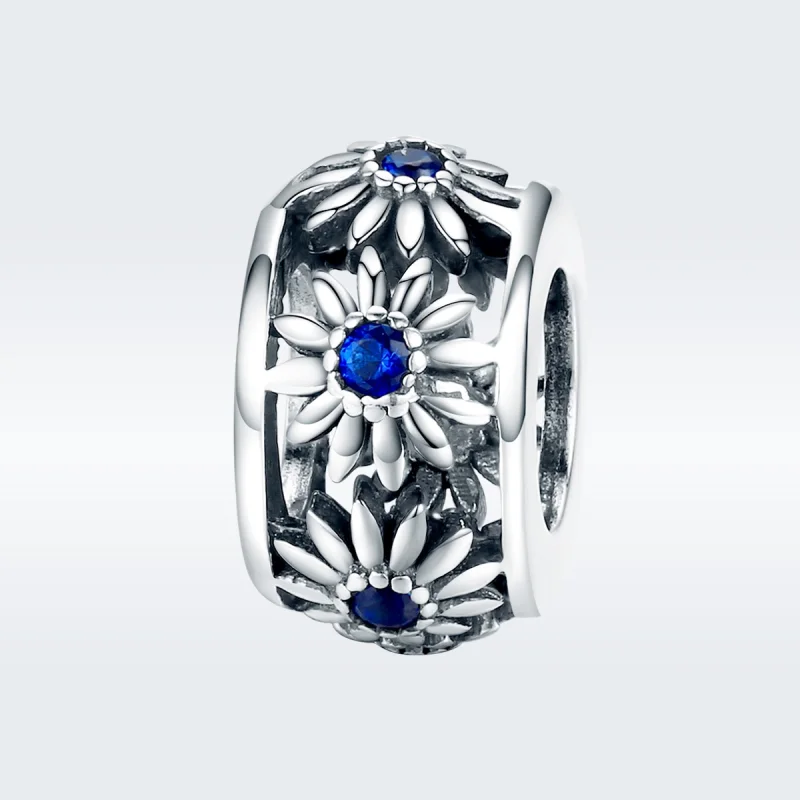 (image for) Pandora Style Silver Daisy Spacer - SCC1118 - View 3