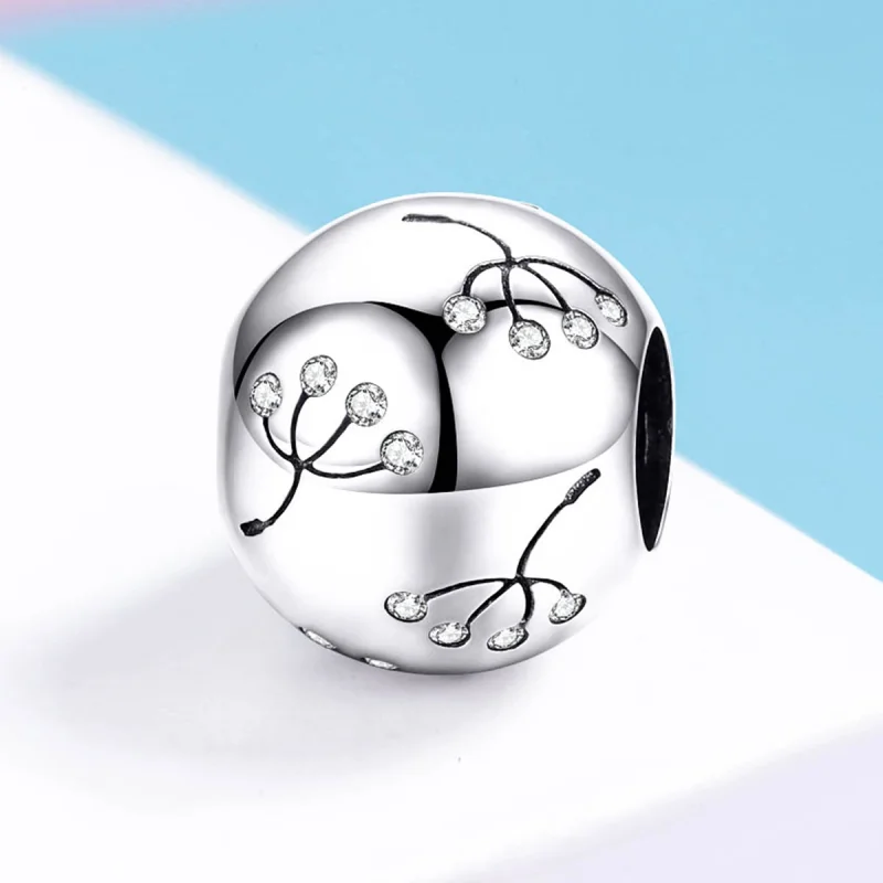 (image for) Pandora Style Silver Dandelion Charm - BSC053 - View 2