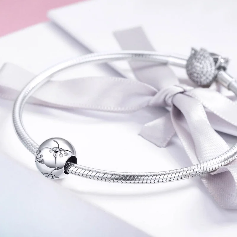 (image for) Pandora Style Silver Dandelion Charm - BSC053 - View 3