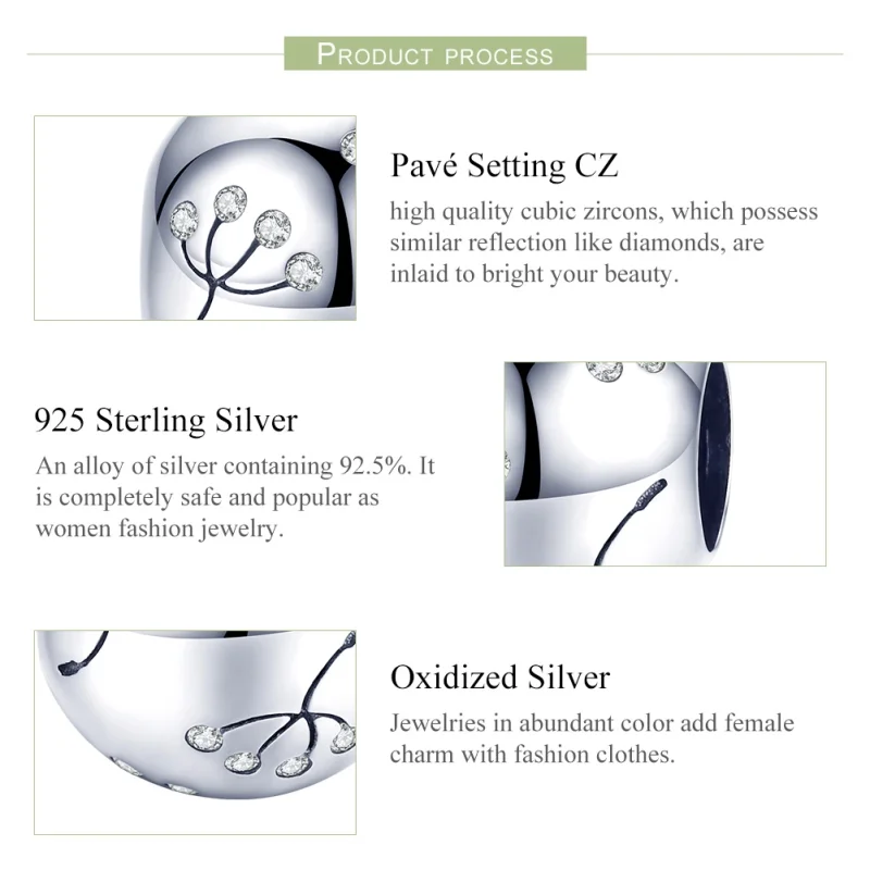 (image for) Pandora Style Silver Dandelion Charm - BSC053 - View 7