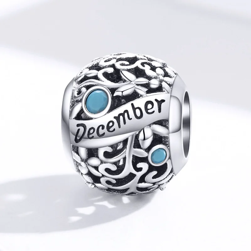 (image for) Pandora Style Silver December Birthstone Charm - SCC1385-12 - View 4
