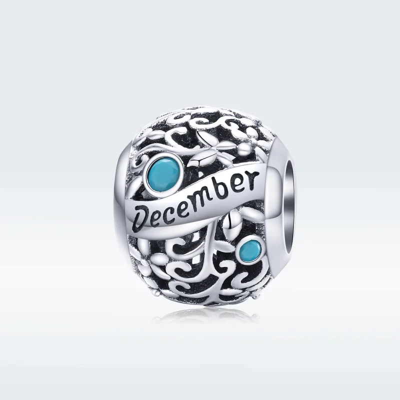 (image for) Pandora Style Silver December Birthstone Charm - SCC1385-12 - View 5
