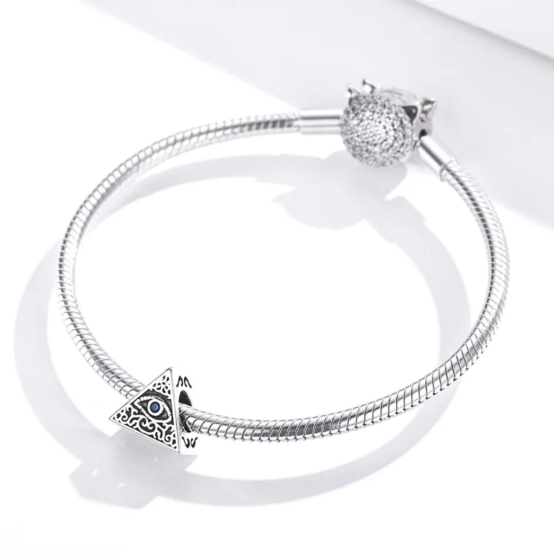 (image for) Pandora Style Silver Devil's Eye Charm - SCC1567 - View 3