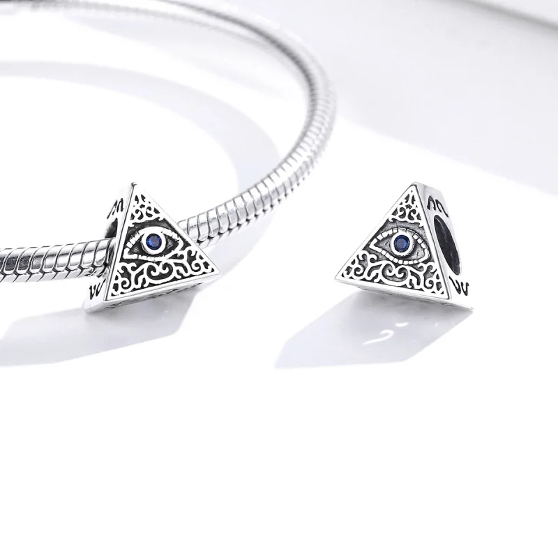 (image for) Pandora Style Silver Devil's Eye Charm - SCC1567 - View 4