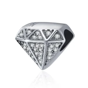 (image for) Pandora Style Silver Diamond Love Charm - SCC397
