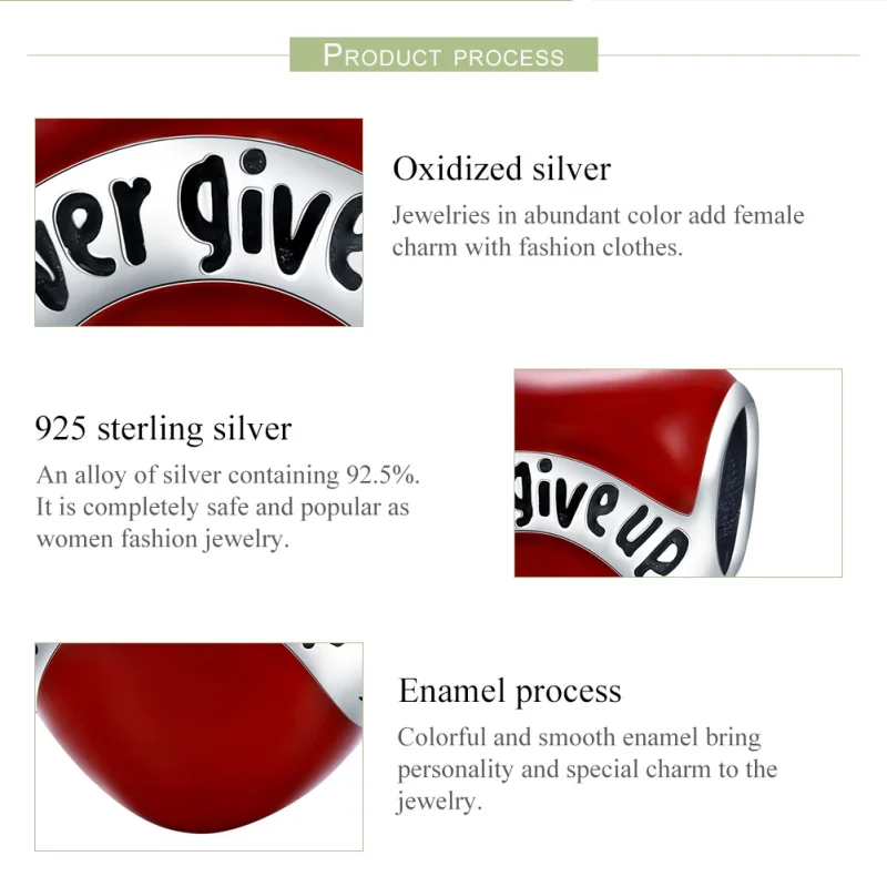 (image for) Pandora Style Silver Don'T Give Up Charm - SCC808 - View 7