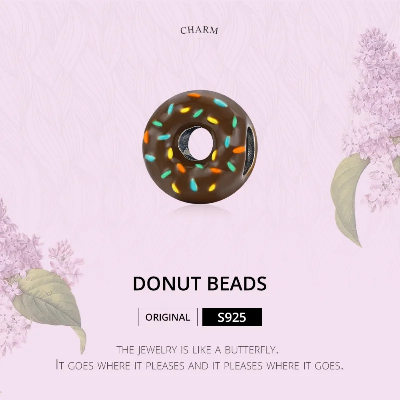 (image for) Pandora Style Silver Donut Charm - SCC1820 - View 6