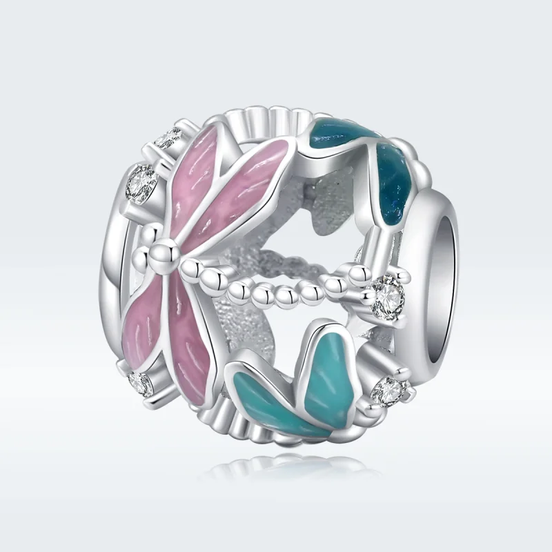 (image for) Pandora Style Silver Dragonfly Charm - BSC198 - View 5