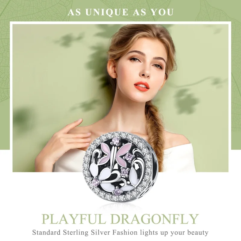 (image for) Pandora Style Silver Dragonfly Charm - SCC757 - View 6