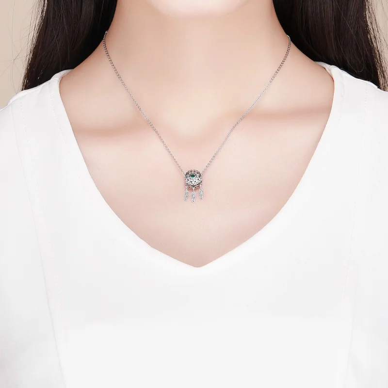 (image for) Pandora Style Silver Dreamcatcher Charm - SCC893 - View 5