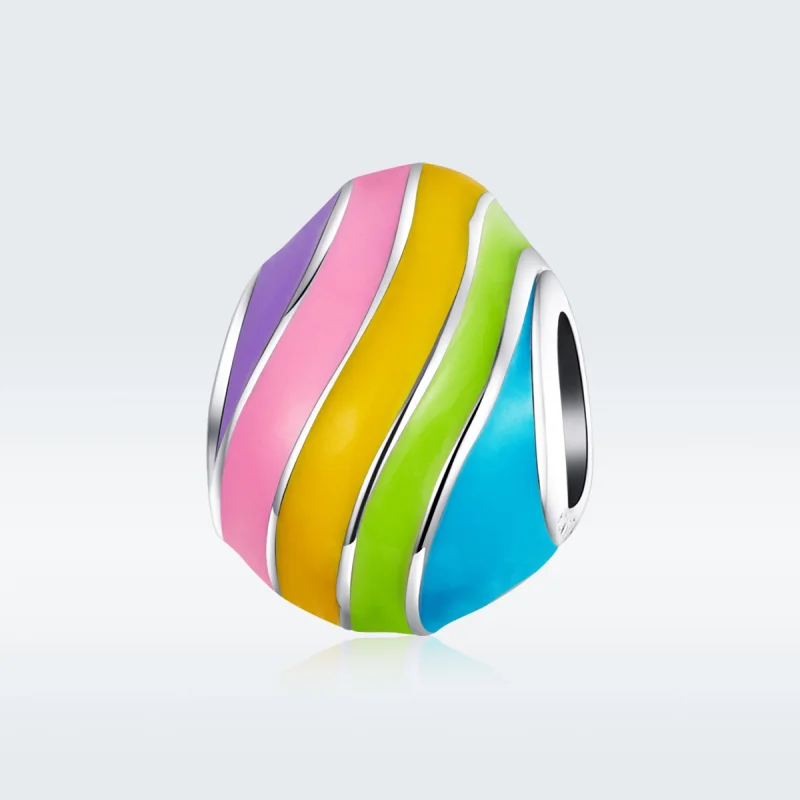 (image for) Pandora Style Silver Easter Egg Charm - BSC223 - View 5