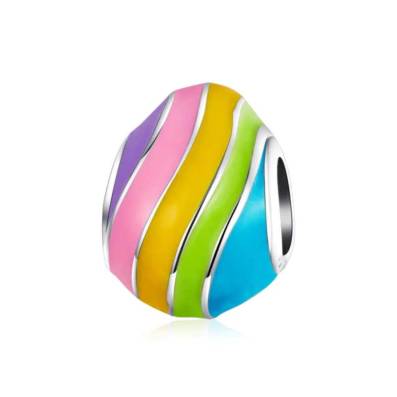 (image for) Pandora Style Silver Easter Egg Charm - BSC223 - Product Image
