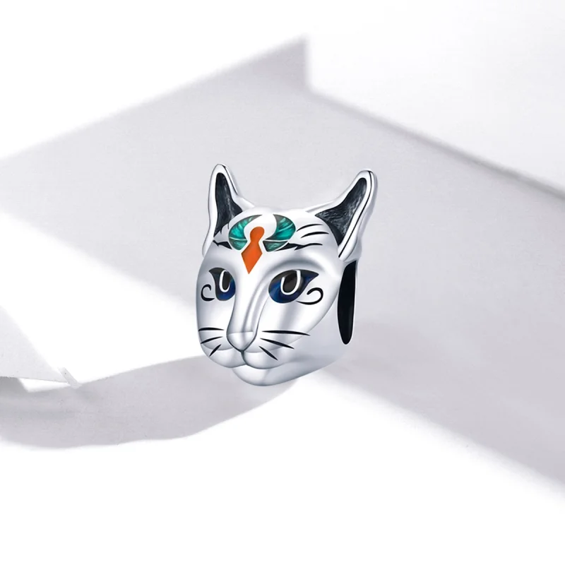 (image for) Pandora Style Silver Egypt - Cat God Bastet Charm - SCC1859 - View 2