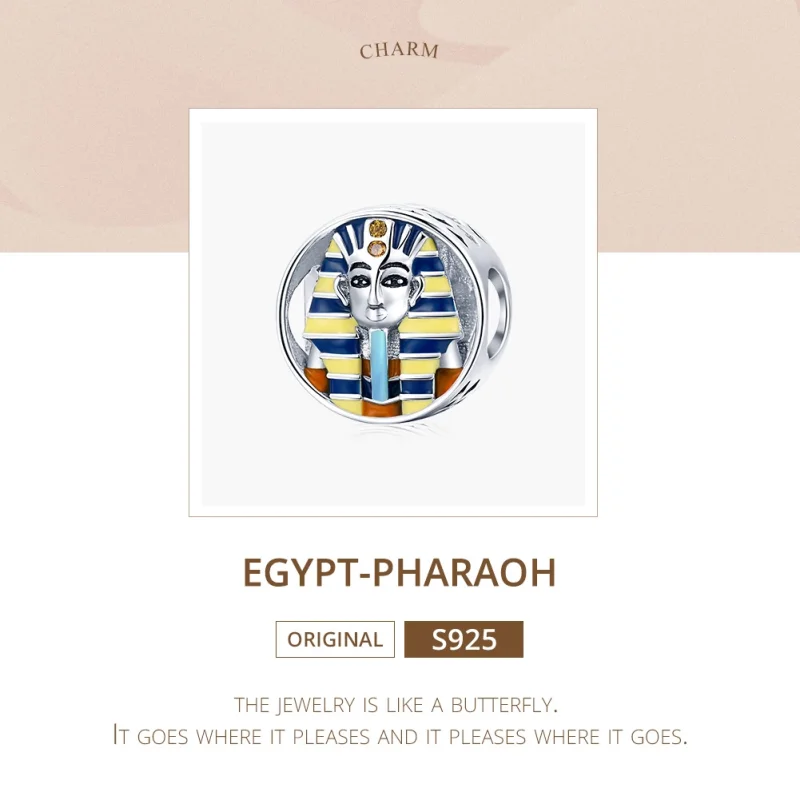 (image for) Pandora Style Silver Egypt - Pharaoh Charm - SCC1858 - View 5