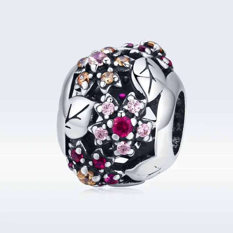 (image for) Pandora Style Silver Elegant Cherry Blossom Charm - SCC1446 - View 5