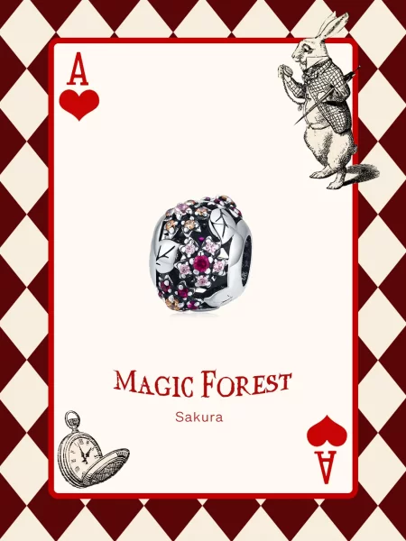 Pandora Style Silver Elegant Cherry Blossom Charm - SCC1446