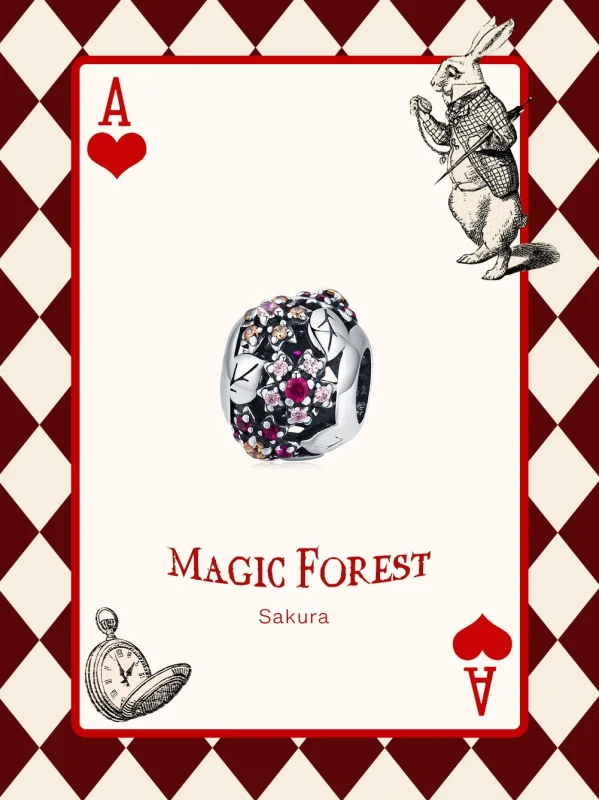 (image for) Pandora Style Silver Elegant Cherry Blossom Charm - SCC1446 - View 6