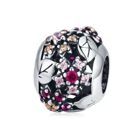 Pandora Style Silver Elegant Cherry Blossom Charm - SCC1446 Pandora Style Silver Elegant Cherry Blossom Charm - SCC1446
