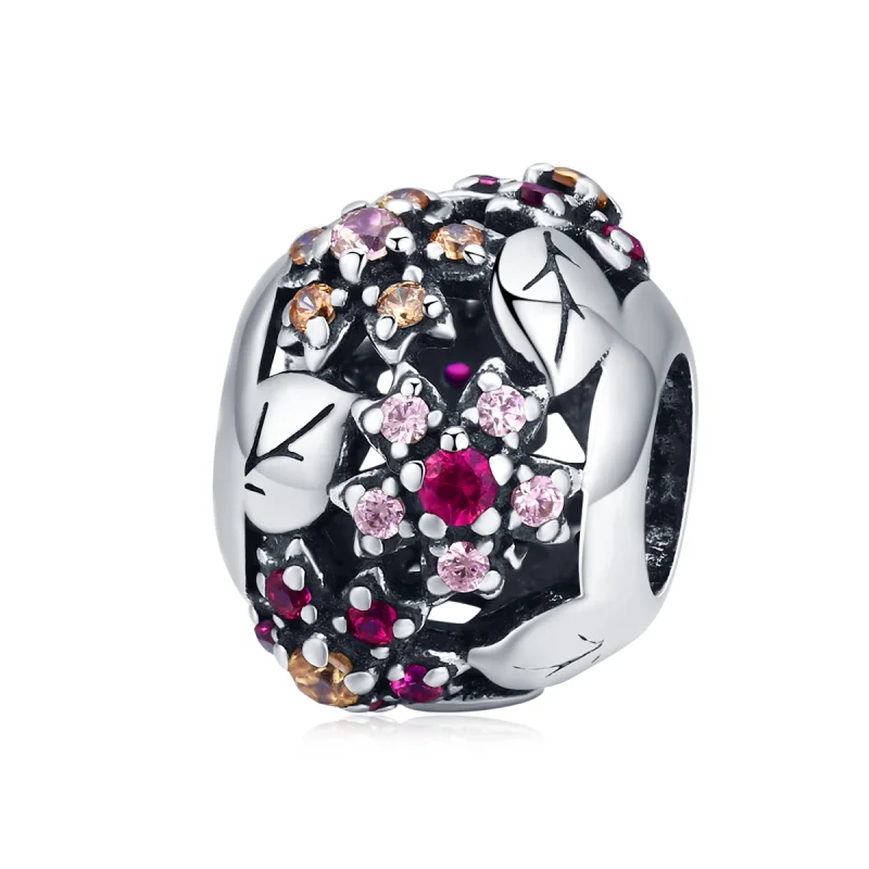 (image for) Pandora Style Silver Elegant Cherry Blossom Charm - SCC1446 - Product Image