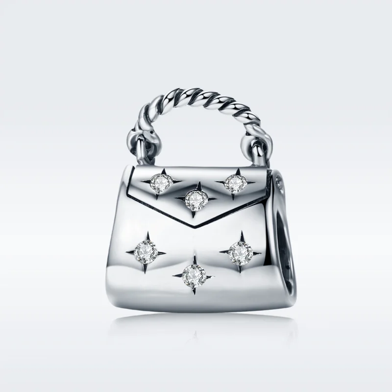 (image for) Pandora Style Silver Elegant Shopping Bag Charm - SCC607 - View 2