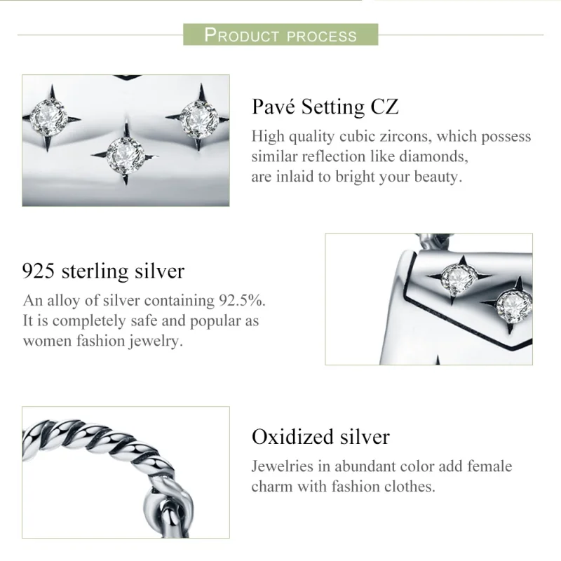 (image for) Pandora Style Silver Elegant Shopping Bag Charm - SCC607 - View 7