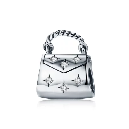 Pandora Style Silver Elegant Shopping Bag Charm - SCC607