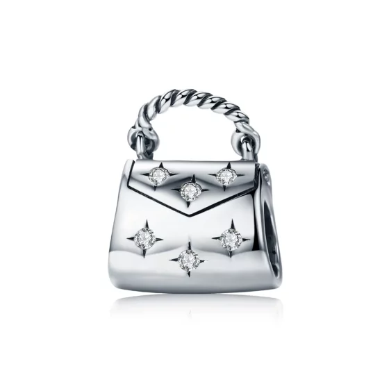 Pandora Style Silver Elegant Shopping Bag Charm - SCC607