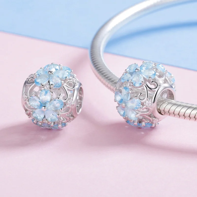 (image for) Pandora Style Silver Elegant Snowflakes Charm - SCC941 - View 4