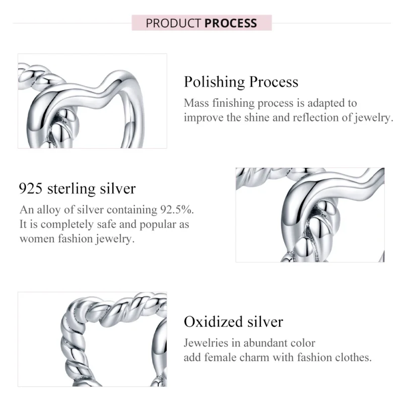 (image for) Pandora Style Silver Entwined Hearts Charm - SCC1563 - View 7