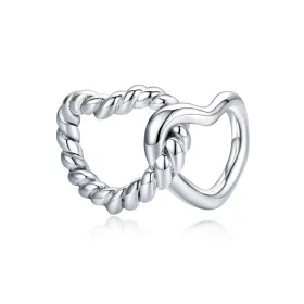 Pandora Style Silver Entwined Hearts Charm - SCC1563 Pandora Style Silver Entwined Hearts Charm - SCC1563