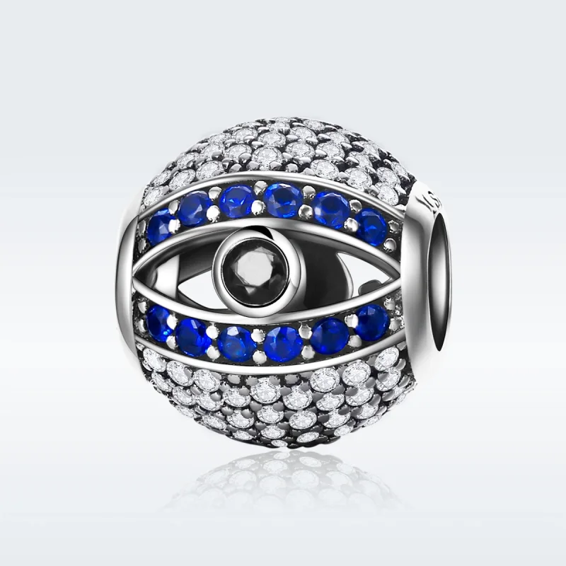(image for) Pandora Style Silver Evil Eye Charm - SCC172 - View 2