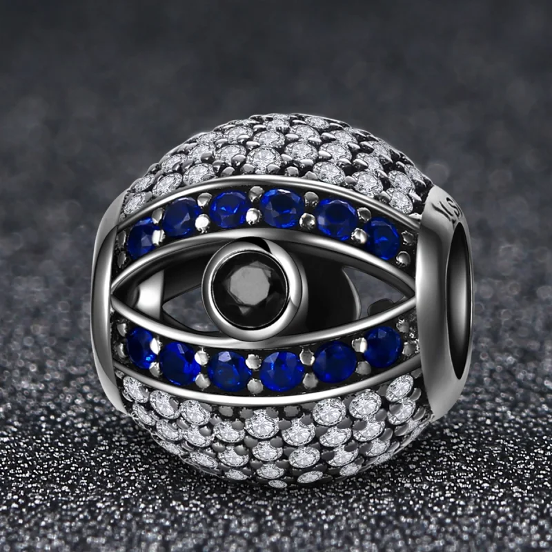 (image for) Pandora Style Silver Evil Eye Charm - SCC172 - View 3